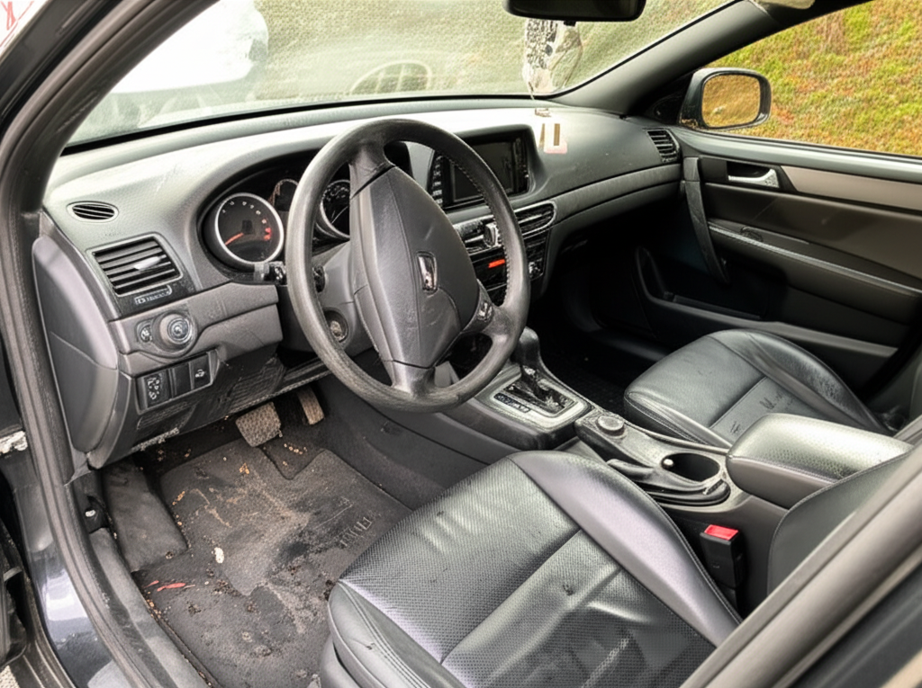 Interior Detail before detailing - showing vehicle condition before service