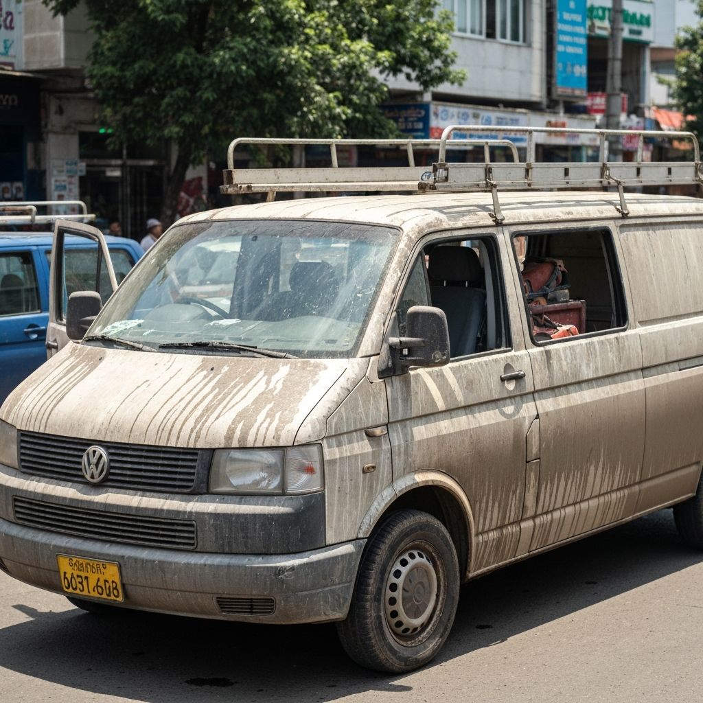 Commercial Fleet Van Detail before detailing