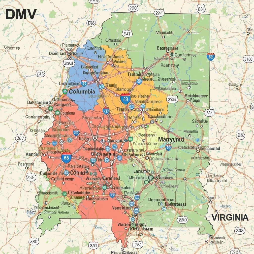 DMV Service Area Map