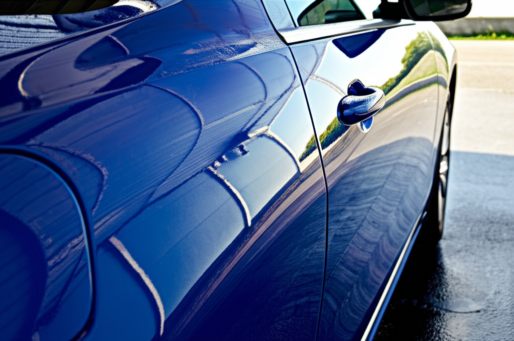Exterior Detail after detailing - showing pristine vehicle condition after service